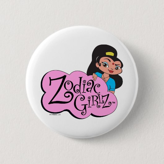 Badge Rond 5 Cm Bouton de Capricorne (Devant)