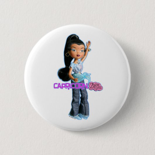 Badge Rond 5 Cm Bouton de Capricorne (Devant)