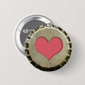 Badge Rond 5 Cm Bouton de capsule de coeur (Devant & derrière)