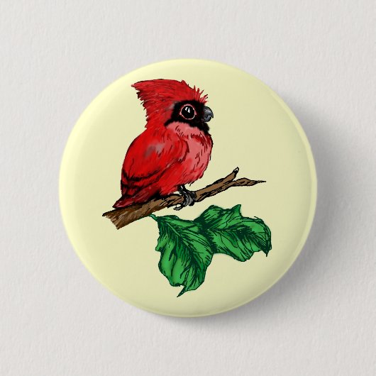 Badge Rond 5 Cm Bouton de cardinal de bébé (Devant)