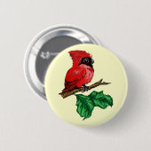 Badge Rond 5 Cm Bouton de cardinal de bébé (Devant & derrière)