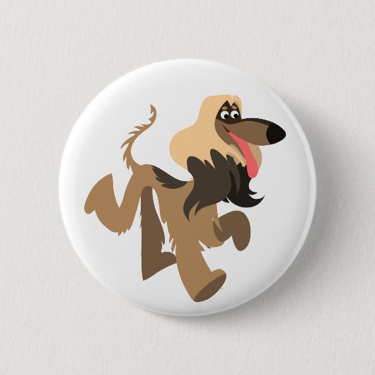 Badge Rond 5 Cm Bouton de caricature clownesque afghan (Devant)