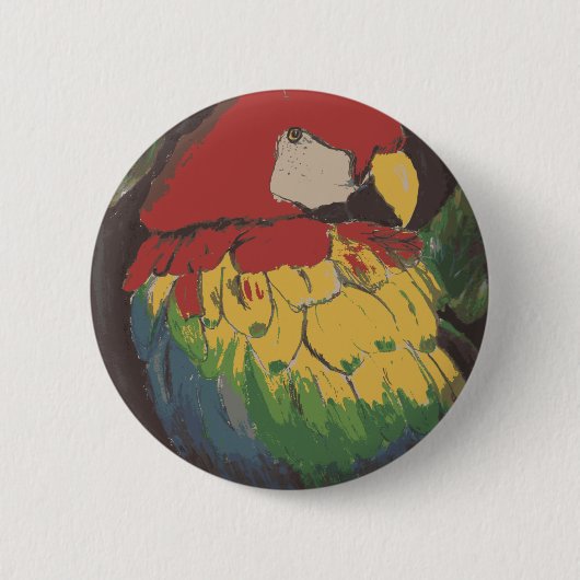 Badge Rond 5 Cm Bouton de cartable de perroquet (Devant)