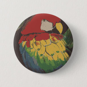 Badge Rond 5 Cm Bouton de cartable de perroquet
