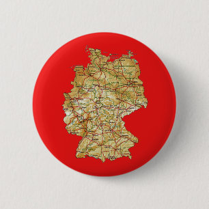 Badge Rond 5 Cm Bouton de carte de l'Allemagne
