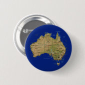 Badge Rond 5 Cm Bouton de carte de l'Australie (Devant & derrière)