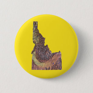 Badge Rond 5 Cm Bouton de carte de l'Idaho