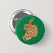 Badge Rond 5 Cm Bouton de carte de l'Irlande (Devant & derrière)