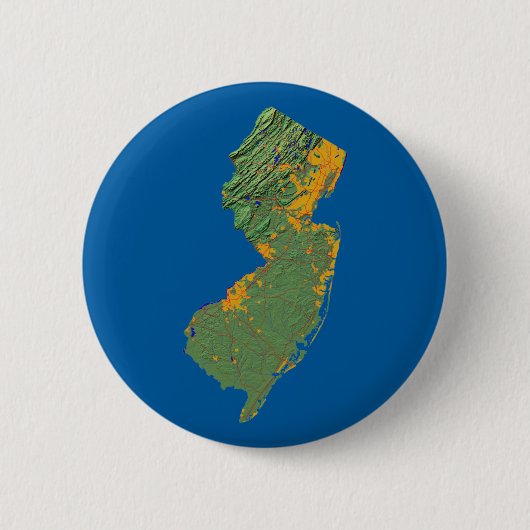 Badge Rond 5 Cm Bouton de carte de New Jersey (Devant)