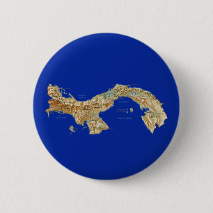 Badge Rond 5 Cm Bouton de carte du Panama