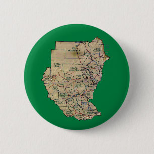 Badge Rond 5 Cm Bouton de carte du Soudan