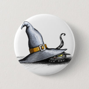 Badge Rond 5 Cm Bouton de casquette de sorcière