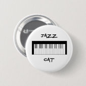 Badge Rond 5 Cm Bouton de CAT de jazz (Devant & derrière)