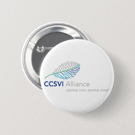 Badge Rond 5 Cm Bouton de CCSVI (Devant & derrière)
