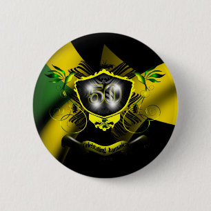 Badge Rond 5 Cm Bouton de célébration de la Jamaïque 50