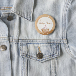 Badge Rond 5 Cm Bouton de célébration personnalisé pour Aqiqah Cad