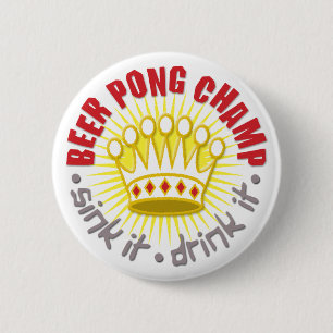 Badge Rond 5 Cm Bouton de champion de puanteur de bière