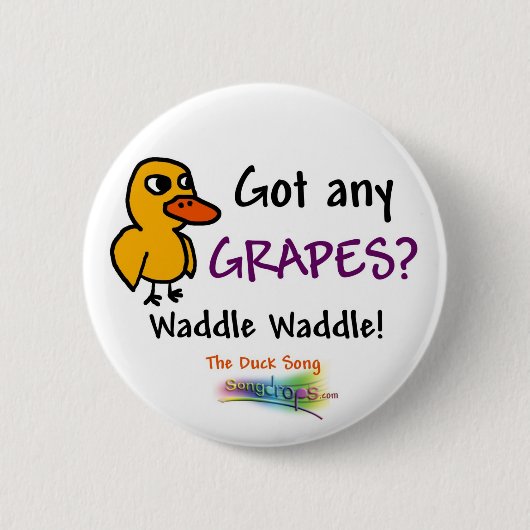 Badge Rond 5 Cm Bouton de chanson de canard (Devant)