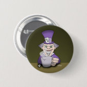 Badge Rond 5 Cm Bouton de Chapelier Fou (Devant & derrière)