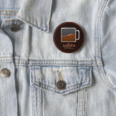 Badge Rond 5 Cm Bouton de chargement de caféine (En situation)