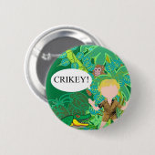 Badge Rond 5 Cm Bouton de chasseur de Croc (Devant & derrière)