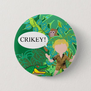 Badge Rond 5 Cm Bouton de chasseur de Croc