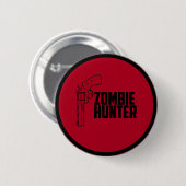 Badge Rond 5 Cm Bouton de chasseur de zombi (Devant & derrière)