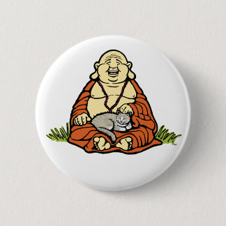 Badge Rond 5 Cm Bouton de chat de Bouddha