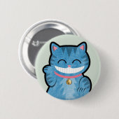 Badge Rond 5 Cm Bouton de chat de Cheshire (Devant & derrière)
