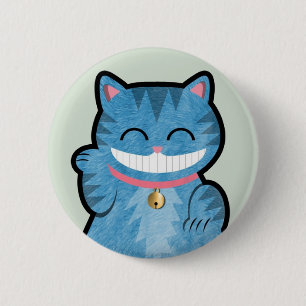 Badge Rond 5 Cm Bouton de chat de Cheshire