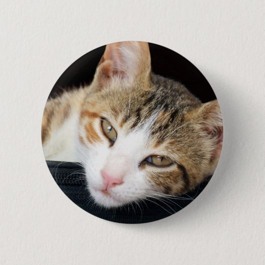 Badge Rond 5 Cm Bouton de chat de Cleo (Devant)