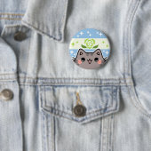 Badge Rond 5 Cm Bouton de chat de drapeau de la Fierté LGBT d'Achi (En situation)