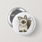 Badge Rond 5 Cm Bouton de chat de Meh (Devant & derrière)