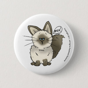 Badge Rond 5 Cm Bouton de chat de Meh