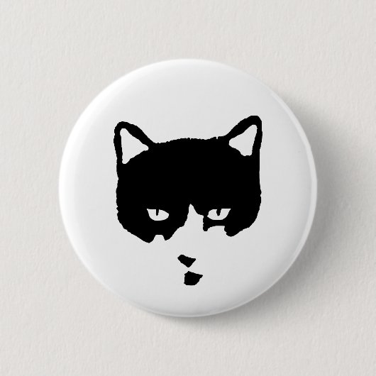 Badge Rond 5 Cm Bouton de chat de smoking (Devant)