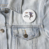 Badge Rond 5 Cm Bouton de chat de sorcière (En situation)