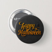 Badge Rond 5 Cm Bouton de chat effrayant Halloween (Devant & derrière)