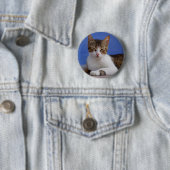 Badge Rond 5 Cm Bouton de chat grec (En situation)