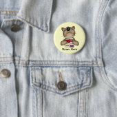 Badge Rond 5 Cm Bouton de chat infirmière (En situation)