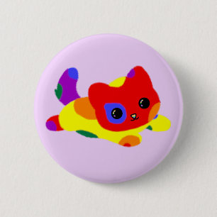 Badge Rond 5 Cm Bouton de chat LGBT+ Pride