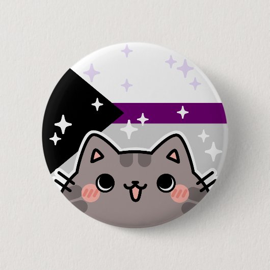 Badge Rond 5 Cm Bouton de chat pour drapeau LGBT Pride (Devant)