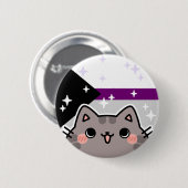 Badge Rond 5 Cm Bouton de chat pour drapeau LGBT Pride (Devant & derrière)