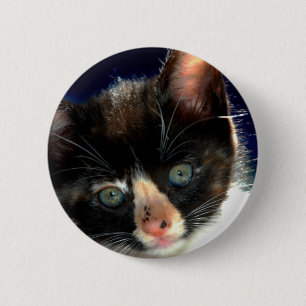 Badge Rond 5 Cm Bouton de chaton de calicot