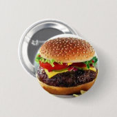 Badge Rond 5 Cm bouton de cheeseburger (Devant & derrière)