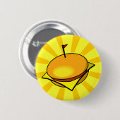 Badge Rond 5 Cm Bouton de CHEESEBURGER (Devant & derrière)