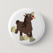 Badge Rond 5 Cm Bouton de Cheval de Shire Exuberant de Cartoon mig (Devant)