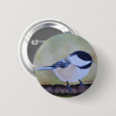 Badge Rond 5 Cm Bouton de Chickadee (Devant & derrière)