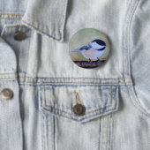 Badge Rond 5 Cm Bouton de Chickadee (En situation)