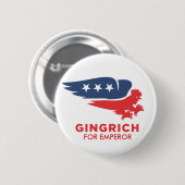 Badge Rond 5 Cm Bouton de Chickenhawk Gingrich (Devant & derrière)