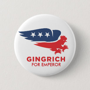 Badge Rond 5 Cm Bouton de Chickenhawk Gingrich